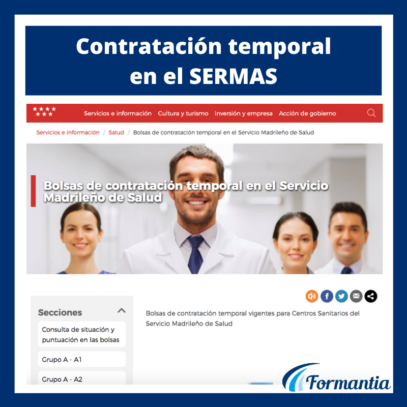 Talentoso Propio Borde Recomendaciones sobre la contratación temporal en el SERMAS - Formantia |  Blog