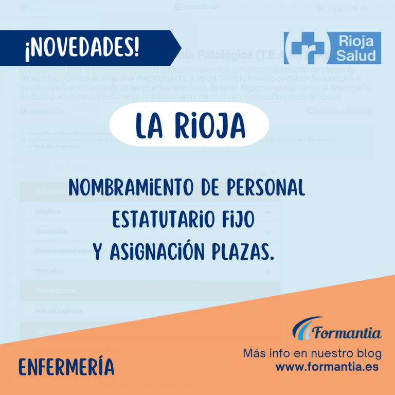 Enfermería Para La Rioja - Nombramiento Y Asignación De Plazas ...