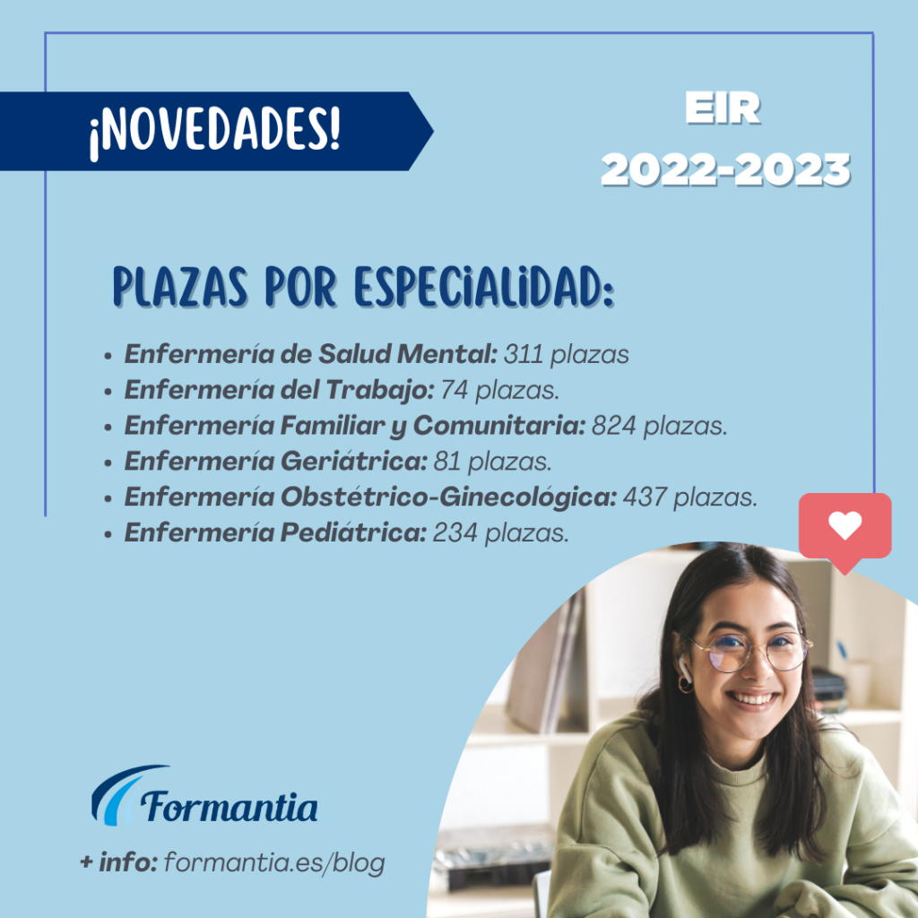 Plazas EIR 2022 2023 por Especialidad y Comunidad Autónoma