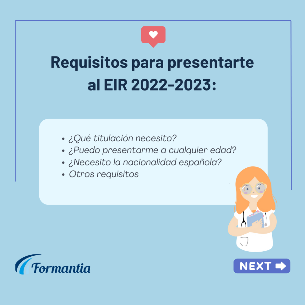 Requisitos para presentarte a EIR 2022 2023