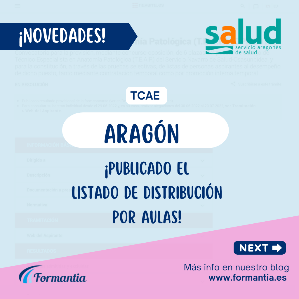 TCAE para Aragón Distribución por Aulas