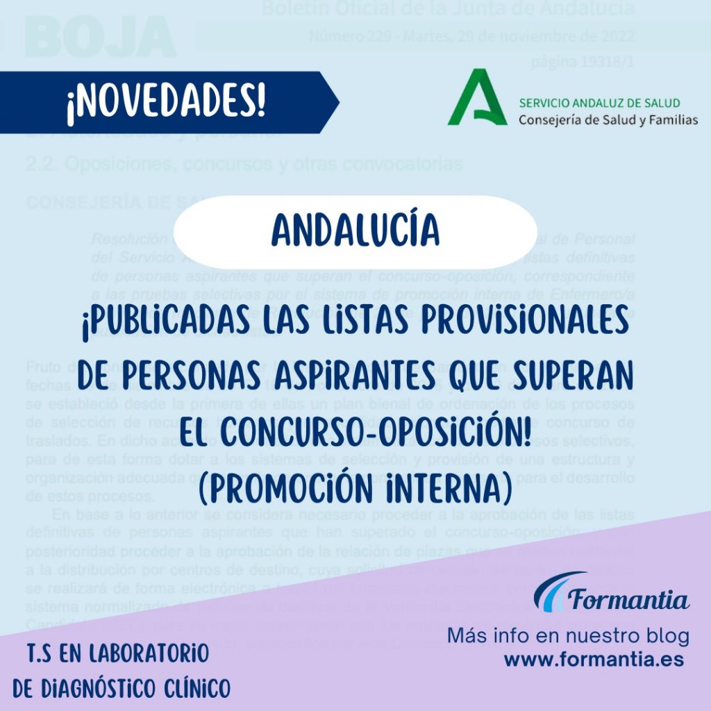 Formantia listas provisionales labratorio andalucía