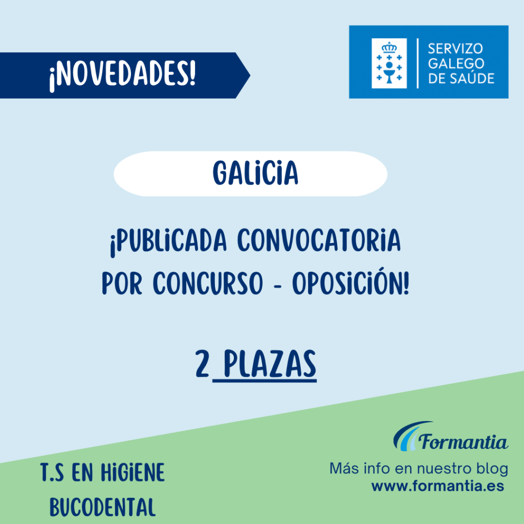 Formantia 1 Higienistas para SERGAS convocatoria de concurso oposición para Galicia