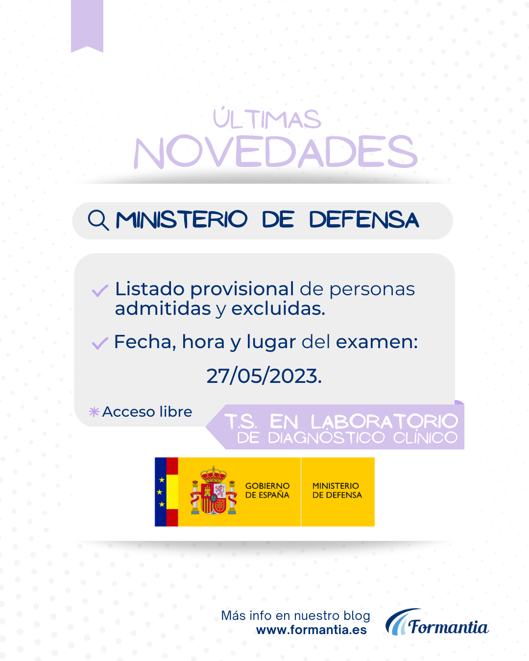 Enfermería y TCAE para la Red Hospitalaria de la Defensa se aprueba la relación provisional de