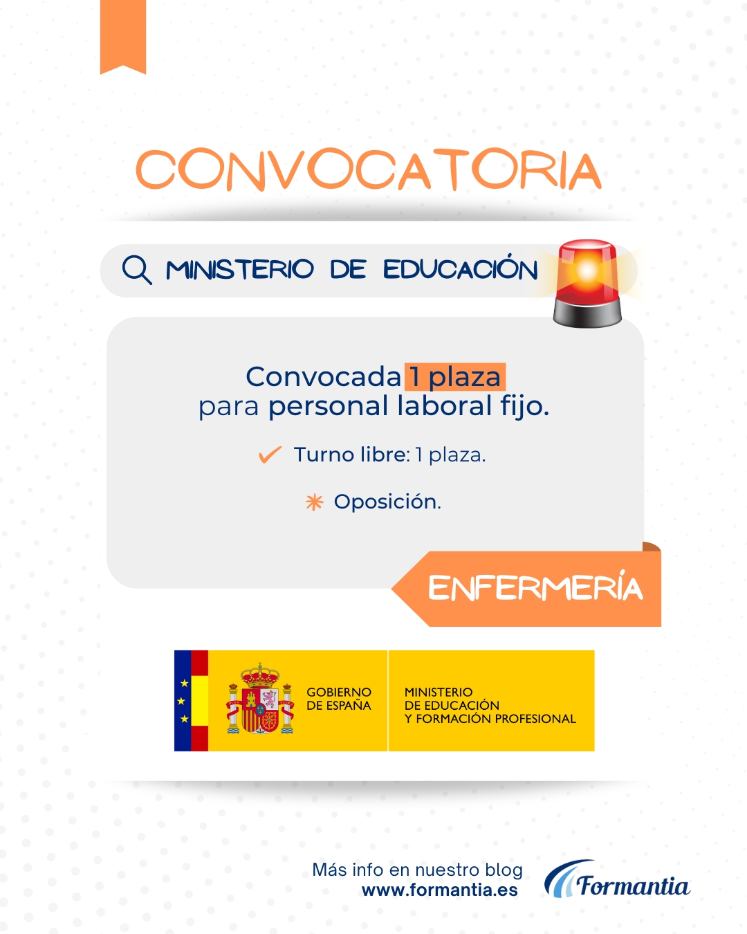 formantia oposiciones convocatoria enfermera educación