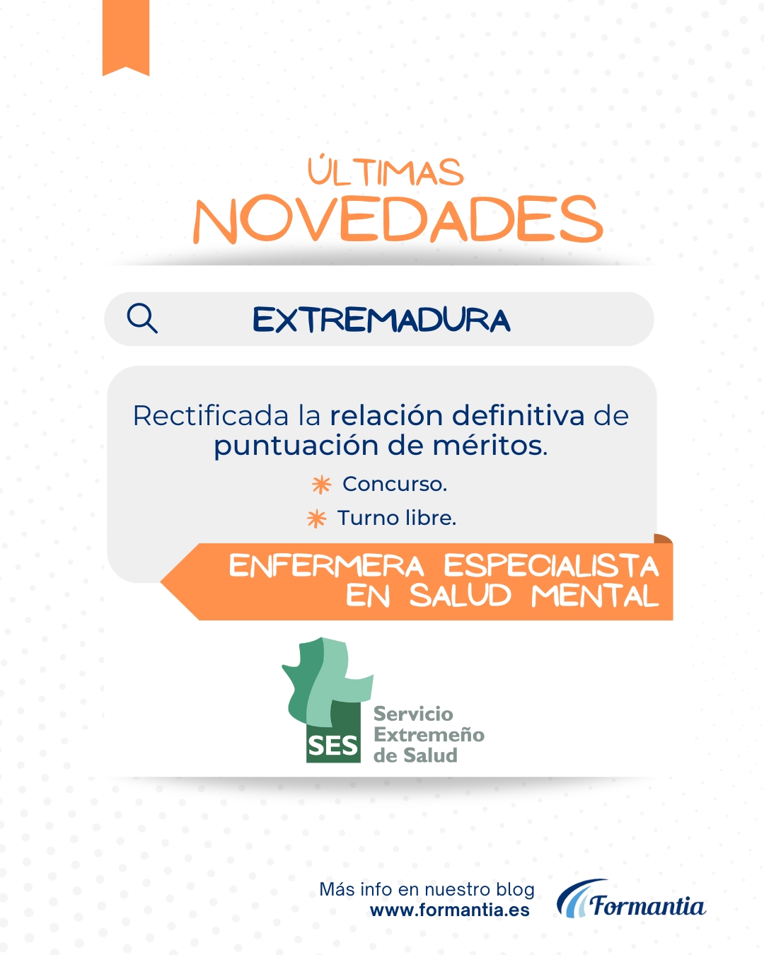 formantia oposiciones corrección enfermera salud mental extremadura