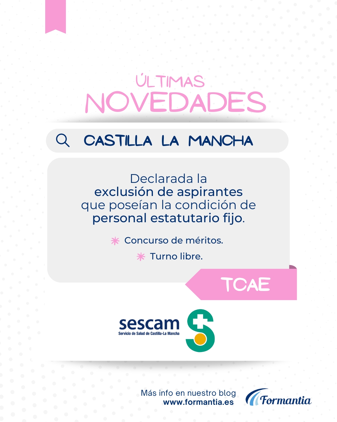 formantia oposiciones tcae concurso sescam