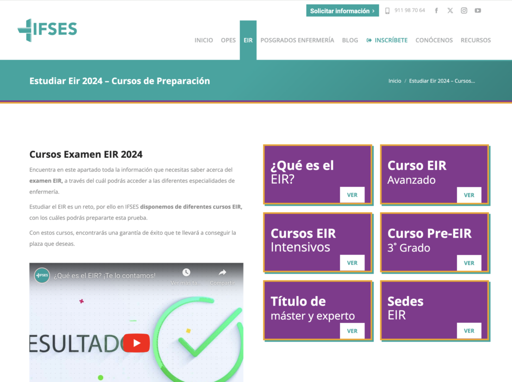 EIR academia, las 6 mejores ifses