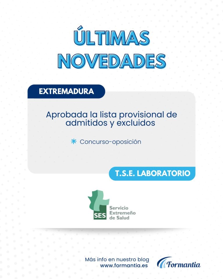 El Servicio Extremeño de Salud declara aprobada la lista provisional de ...