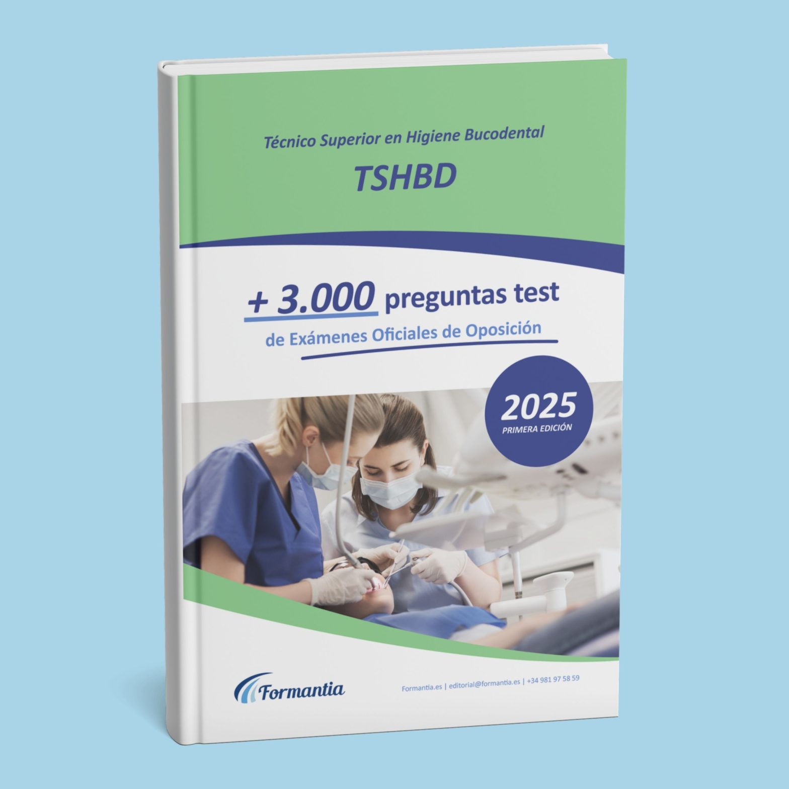 Libro de test Higiene Bucodental TSHBD con más de 3.000 preguntas de exámenes oficiales
