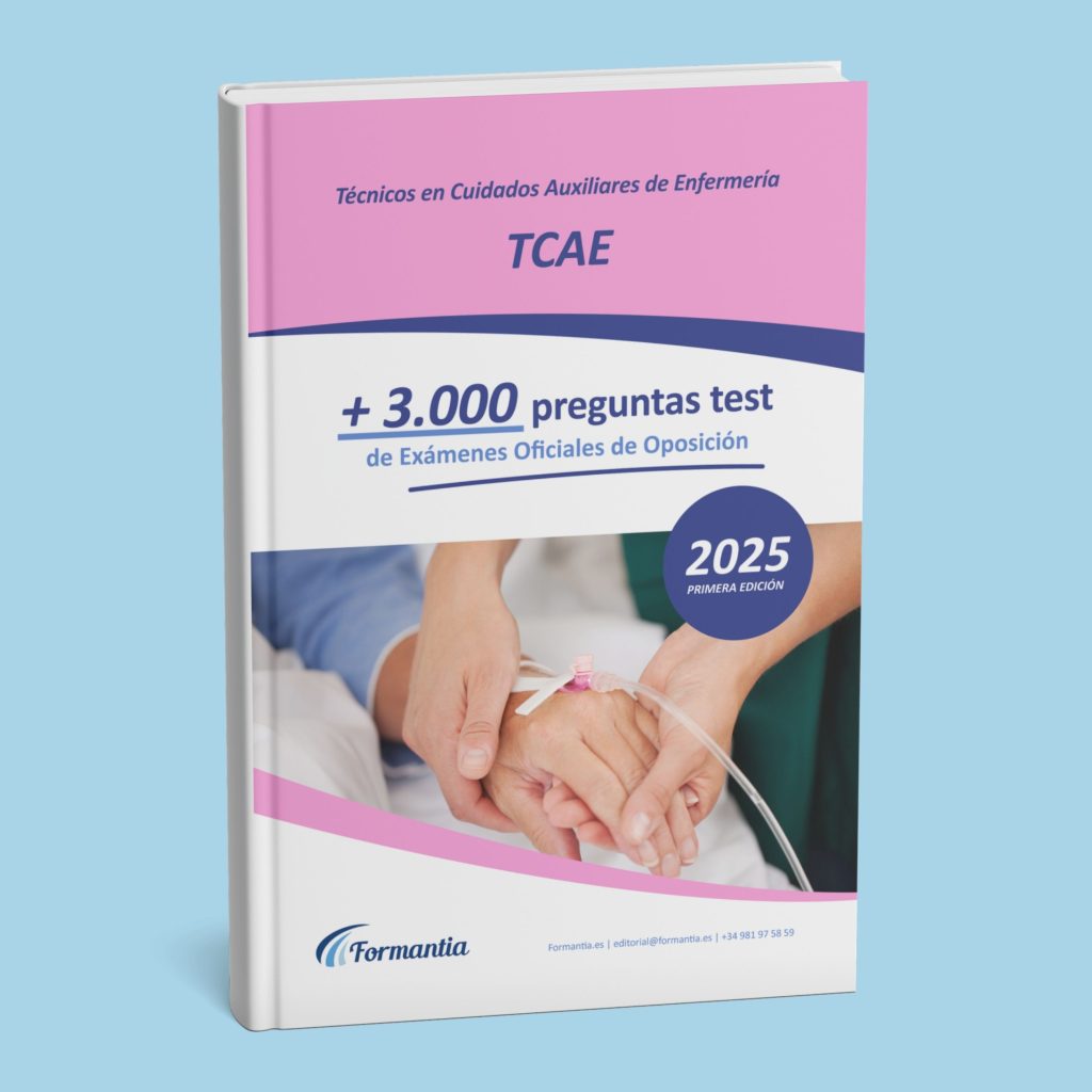 Libro de test TCAE con más de 3.000 preguntas de exámenes oficiales de Auxiliar de Enfermería